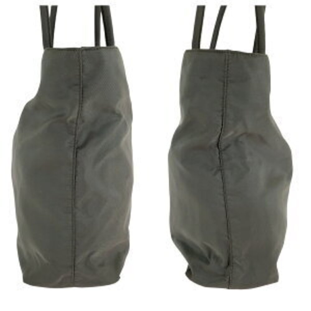 Prada plate handbag bag logo triangular tote nylon gray Tessuto - Picture 8 of 10